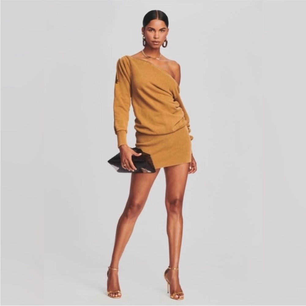 Retrofete Darcy Terry Sweatshirt Dress Tapenade NWT